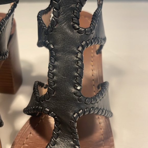 Jack Rogers Jackie Heeled Whipstitch Gladiator Sandals - Picture 2 of 8